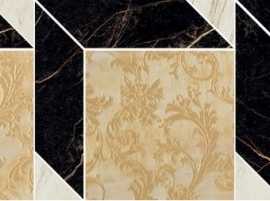 Керамогранит 240862 MOSAICS CUBE NERO-BIANCO-ORO 19,5x58,5