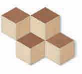 Мозаика 781840 Sensi Terre Cotone Rosato Mattone Nat Cubo 37x46