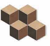 Мозаика 781841 Sensi Terre Rosato Amaranto Carbone Nat Cubo 37x46
