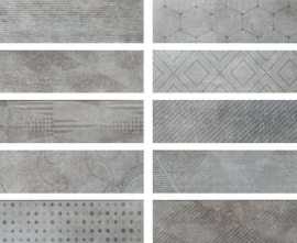 Керамогранит 1047177 DOCKLANDS FREEPORT GREYWALL (10 soggettu mix) 8,6x35