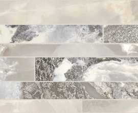 Мозаика 767774 Onyx&More White Blend Satin Modulo Listello SF 30x60