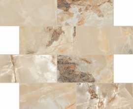 Мозаика 767786 Onyx&More Golden Blend Satin Modulo Muretto 6mm 7,5x15 30x30