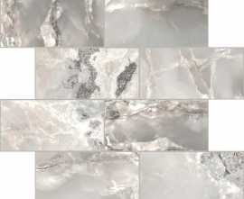 Мозаика 767710 Onyx&More Silver Blend Satin Modulo Muretto 6mm 7,5x15 30x30