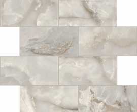 Мозаика 767709 Onyx&More Silver Onyx Satin Modulo Muretto 6mm 7,5x15 30x30