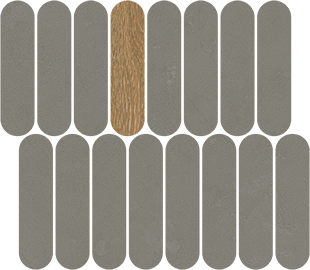 Мозаика 41QF Mosaico Rockaway Grafito R10 27x31