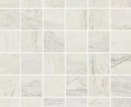 Мозаика Mosaico Gemstone White Rett чип 4.95x4.95 31.6x31.6