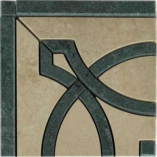 Керамогранит Angolo Rinascimento B Botticino (Botticino, Verde Guatemala) 15x15