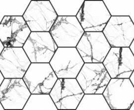 Мозаика MALLA HEX CR LUX ICEBERG WHITE 32,5x22,5