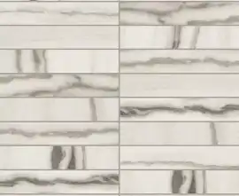 Мозаика 756304 Prexious White Fantasy Mosaico 3x15 Matte 30x30