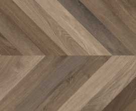 Керамогранит Wood Latina Brown Chevron M коричневый матовый карвинг 60х120