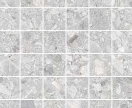 Мозаика K9474338R001VTE0 Ceppostone Мозаика Серый Матовый R10B 7Рек 5x5 30х30