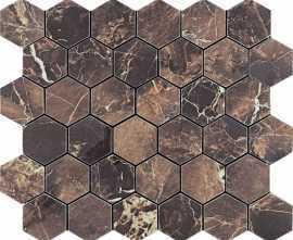 Мозаика Mosaic Copper Slab Black 48 Hexagone 30.9x32.2