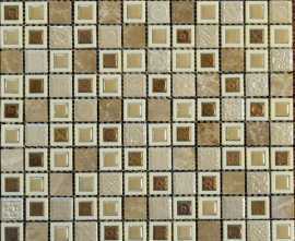 Мозаика CSR 096 Керамика и камень 30x30 (чип 1.5x1.5+2.3x2.3)