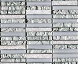 Мозаика L242521831 Tecno Linear Silver White 1.5x9.7 G517 29,6x29,6x0,8
