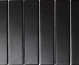 Мозаика Y45P808 Strip Черная матовая 4.5x19.5 28.8x19.5