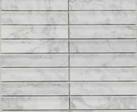 Мозаика PIX341 Bianco Carrara, Concave матовая 30х151 305х318х12