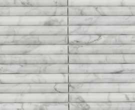 Мозаика PIX342 Bianco Carrara, Convex матовая 20х151 300х305х12