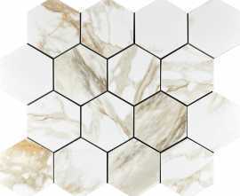 Мозаика Mosaic Calacata Paonazzo 78 Hexagone 28x33