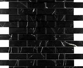 Мозаика Mosaic Estrada Nero Brick bone 32.1x29.9