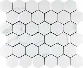 Мозаика Mosaic Calacata Lite 48 Hexagone 30.9x32.2