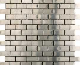 Мозаика Mosaico Brick Acero 2x4 Malla