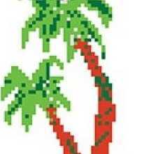 Мозаика SD-150 Porcelain Mosaic Design Palm 5x5 (240x330)