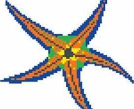 Мозаика SD-117 Porcelain Mosaic Design Starfish 1 5x5 (420x390)