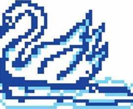 Мозаика SD-115 Porcelain Mosaic Design Swan 1 5x5 (240x180)