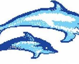 Мозаика Y745-2 Porcelain Mosaic Design Dolphin-12 5x5 (510x270)