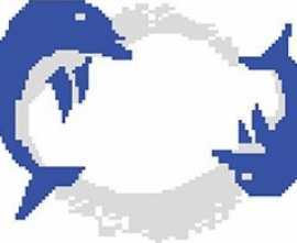 Мозаика Y345-1 Porcelain Mosaic Design Dolphin-6 5x5 (570x360)