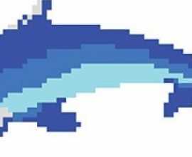 Мозаика Y245-4 Porcelain Mosaic Design Dolphin-4 5x5 (360x180)