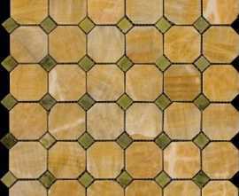 Мозаика 7M073+7M068-BP мозаика Оникс+Мрамор 50x50+15x15 305х305