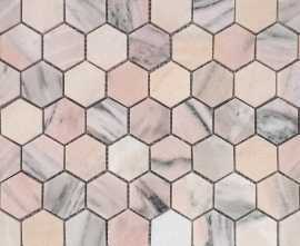 Мозаика Rosa Salmone POL hex 23x40x7 292x289x7