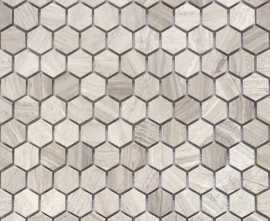 Мозаика Travertino silver MAT hex 18x30x6 285x305x6