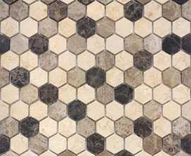 Мозаика Pietra Mix 1 MAT hex 18x30x6 285x305x6