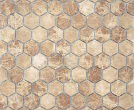 Мозаика Emperador light MAT hex 18x30x6 285x305x6