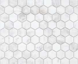Мозаика Dolomiti bianco MAT hex 18x30x6 295x305x6