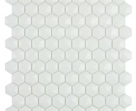 Мозаика Hex Matt White № 910D (на сетке) 31,7x30,7
