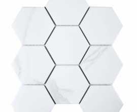 Мозаика PMFQ82223 Hexagon big Carrara Matt 25.6х29.5х6