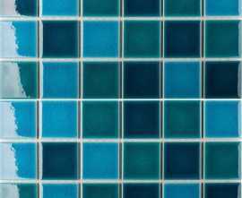 Мозаика LWWB83333 Crackle Green Mixed Glossy 4.8x4.8 30.6х30.6х6