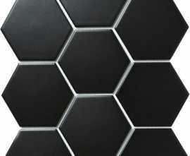 Мозаика Hexagon big Black Matt (SBH4810) 25.6х29.5