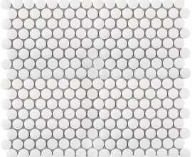 Мозаика JNK81011 Penny Round White Antid. 315х309х6