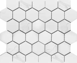 Мозаика PMMT83017 Hexagon small Carrara Matt 26.5х27.8