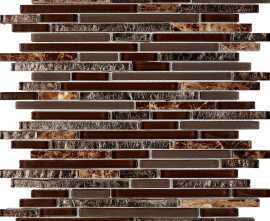 Мозаика PIX730 Мозаика из мрамора и стекла 10x48/98/148 286х300x8