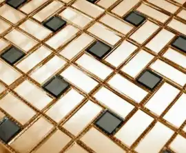 Мозаика GD42-2 Мозаика зеркальная на сетке (4.2x2+2x2) 32.8x32.8