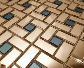 Мозаика GD42 Мозаика зеркальная на сетке (4.2x2+2x2) 32.8x32.8