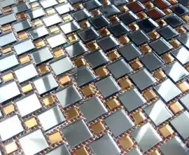 Мозаика DG20 Мозаика зеркальная на сетке (2x2+1x1) 30.9x30.9
