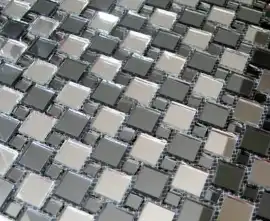 Мозаика DS20-2 Мозаика зеркальная на сетке (2x2+1x1) 30.9x30.9