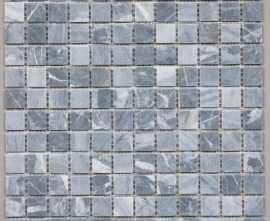Мозаика DAO-538-23-4 Silver Grey мрамор 2.3х2.3 30х30