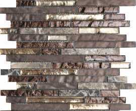 Мозаика L244000961 Treasures Bronze Emperador Strip 29,2x30,4